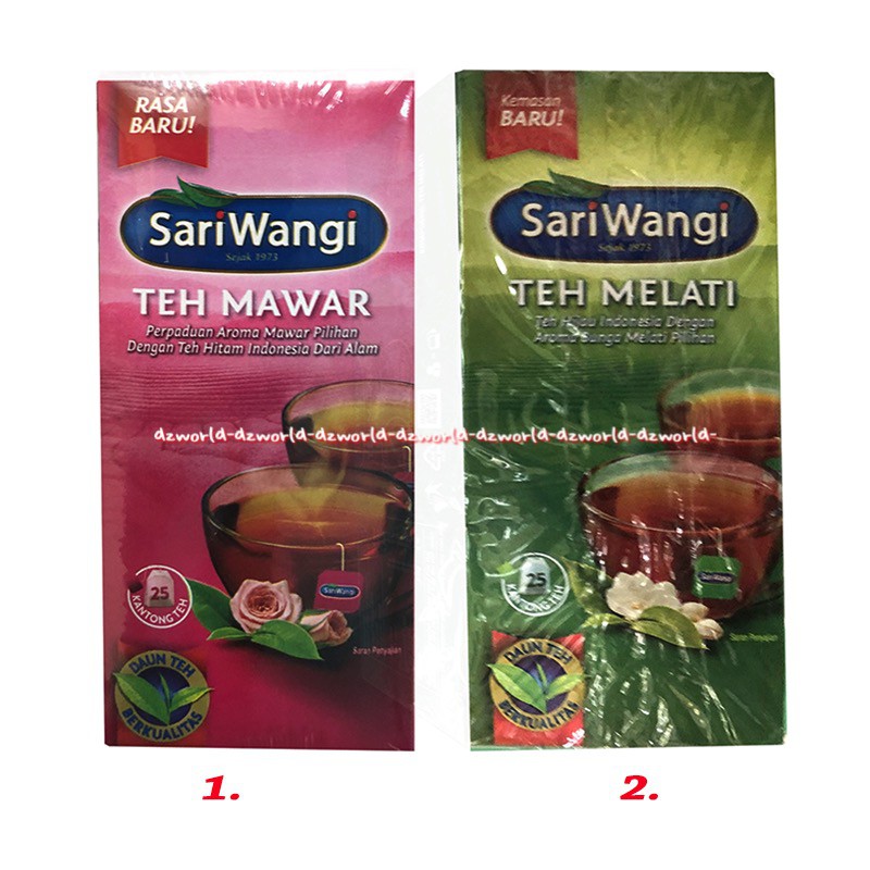 

Sariwangi Teh Melati 25Pcs Teh Hitam Sari Wangi Teh Melati Teh Mawar Black Tea