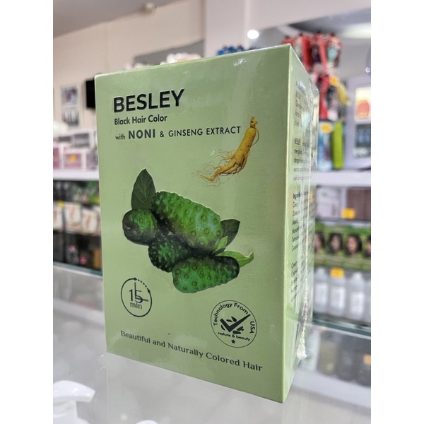 Besley Black Hair Color With Noni &amp; Ginseng Extract 30mlx10