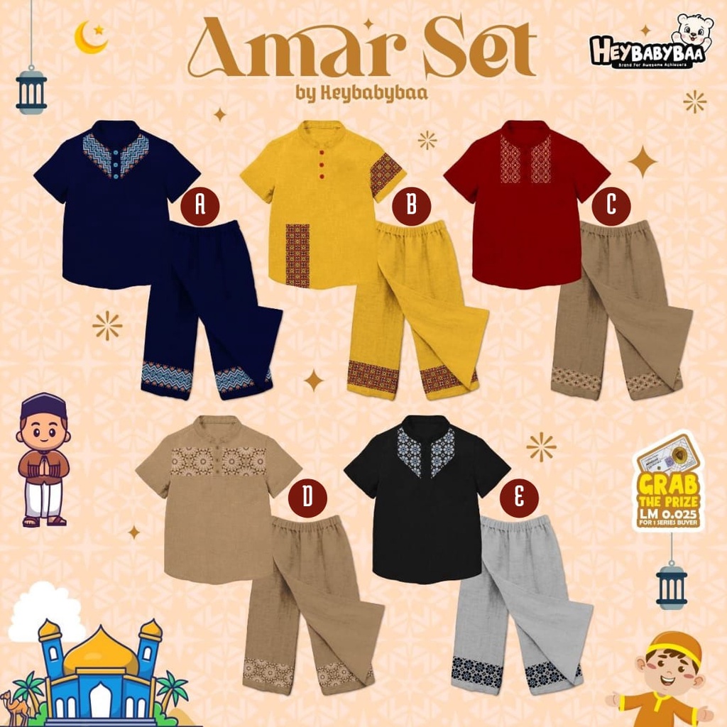 Diskon Heybabybaa Amar Set Koko Dan Sarung Celana