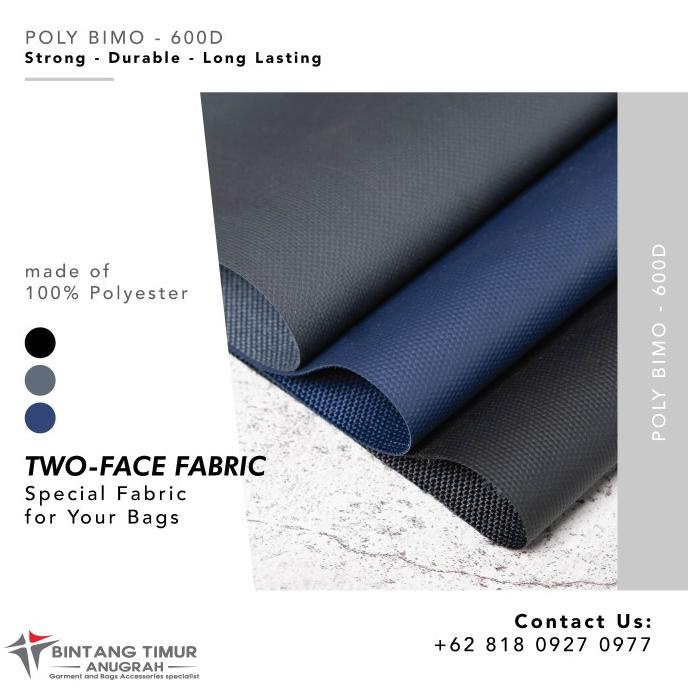 [[COD]] Bahan Kain tas cordura BIMO 600 / Adidas / Double Face / two side DISKON Kode 651