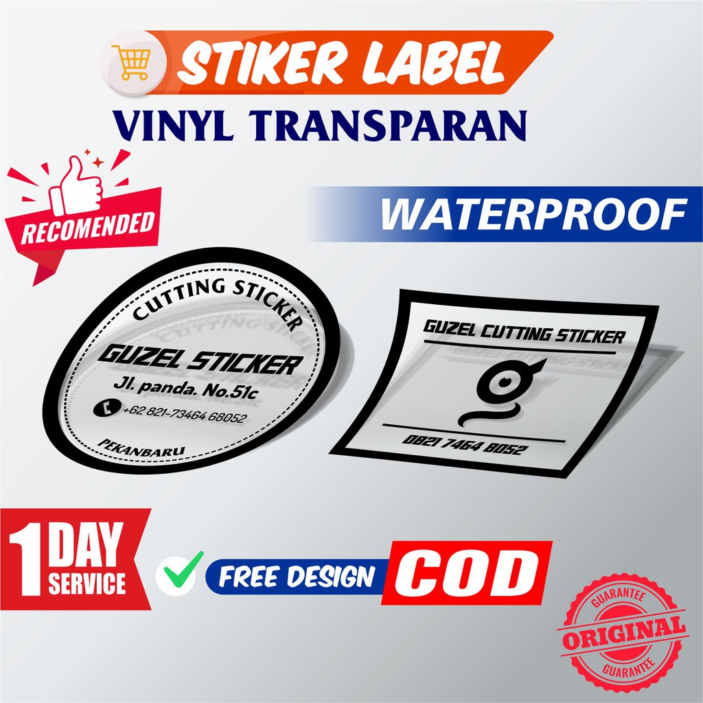 

Stiker Label Makanan Transparan / Stiker Label Transparan / Stiker Label Vinyl Transparan Custom
