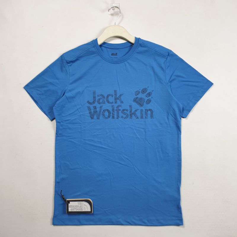 kaos jack wolfskin blue original