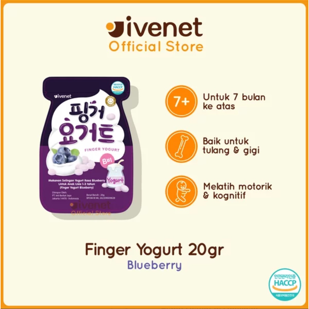 Ivenet Finger Yogurt - Snack Jajanan Cemilan Permen Bayi dan Anak