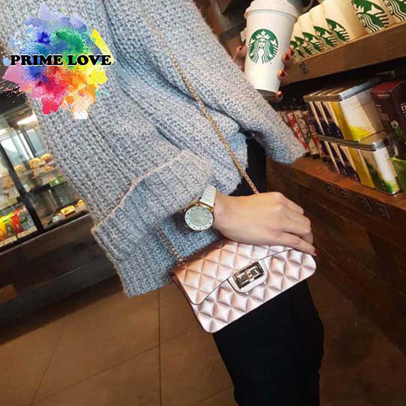 Tas Pesta Wanita Model Selempang Bahu Tali Rantai Motif Jelly Colour Modis &amp; Elegan - TW1826