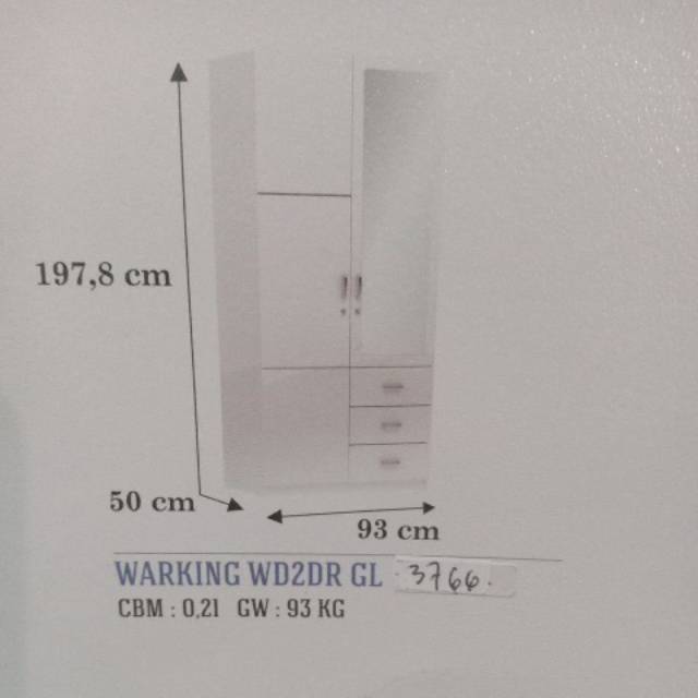 Lemari warking wd2dr gl