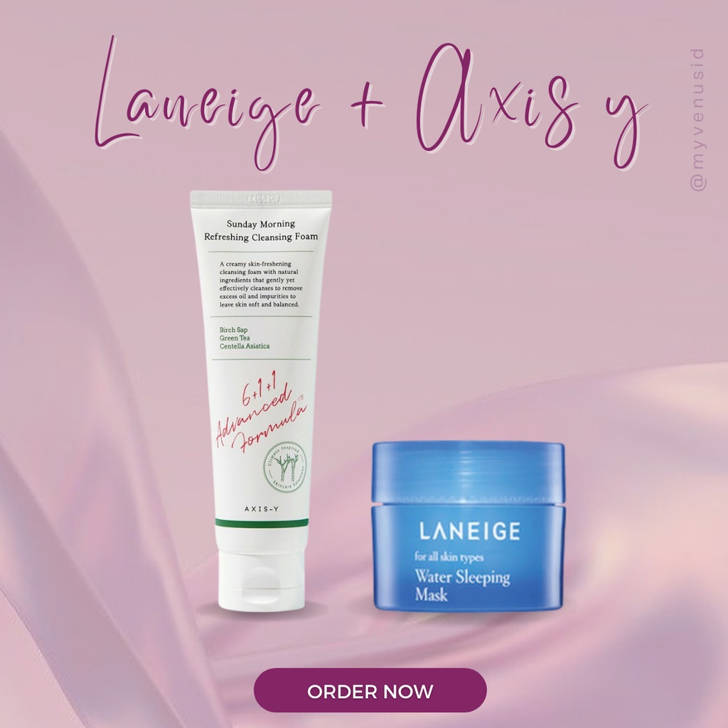 (BUNDLE 2IN1) AXIS-Y FACE WASH + LANEIGE WATER SLEEPING MASK