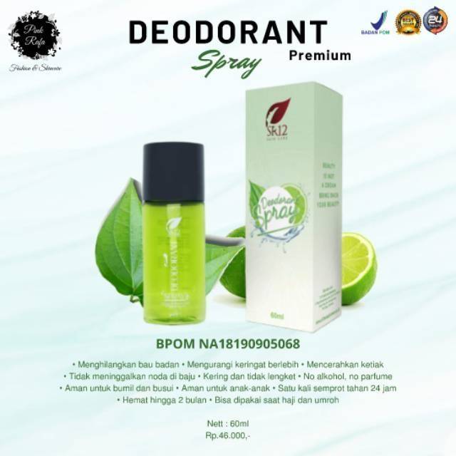 DEO PENCERAH KETIAK / DEO PREMIUM EXTRA LIME SR12 / DEODORANT / DEO SR12 / DEOSPRAY
