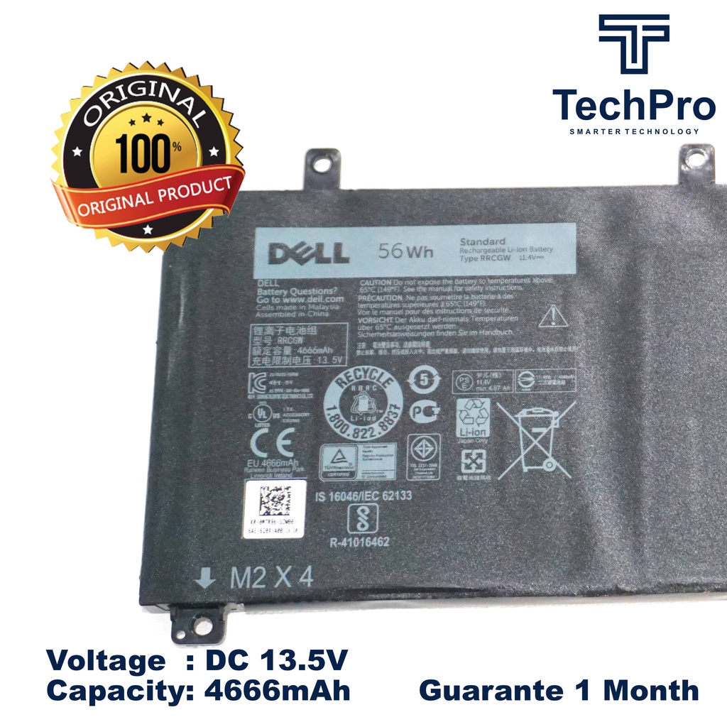 ORIGINAL BATERAI LAPTOP DELL XPS 15 9550 PRECISION 15 5510 RRCGW