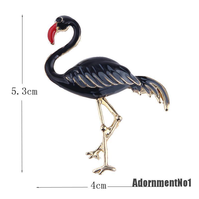 (Adornmentno1) Bros Pin Enamel Bentuk Flamingo Elegan Untuk Wanita