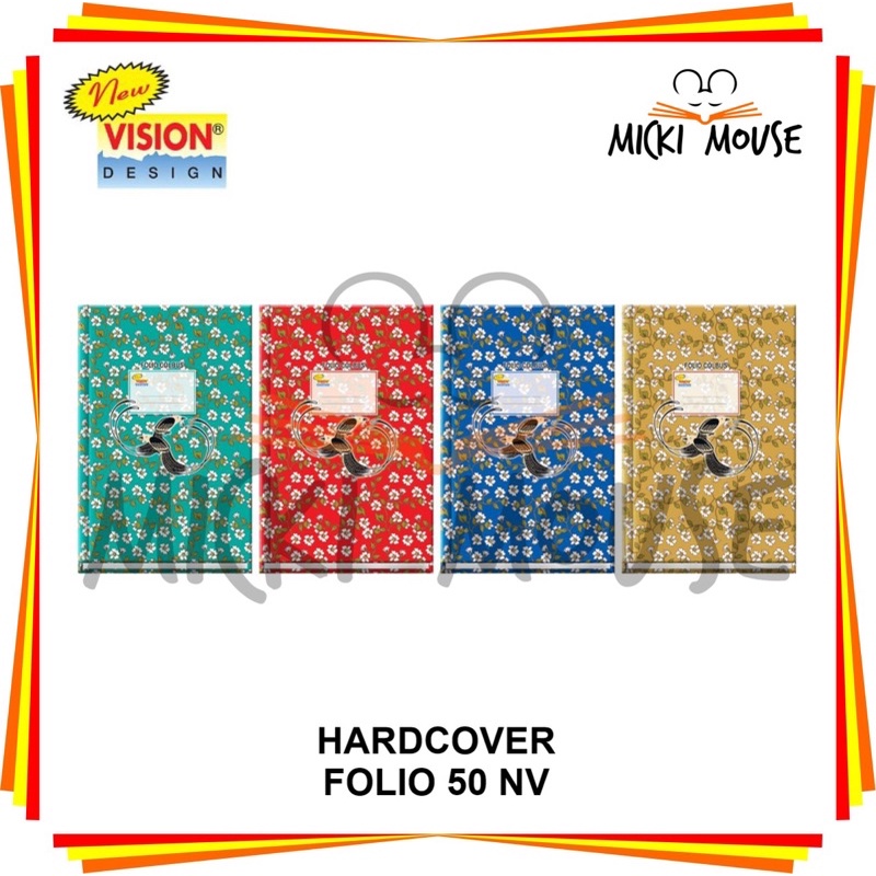 

vision buku hardcover folio isi 50 / hard cover 50 / buku folio / buku sampul tebal