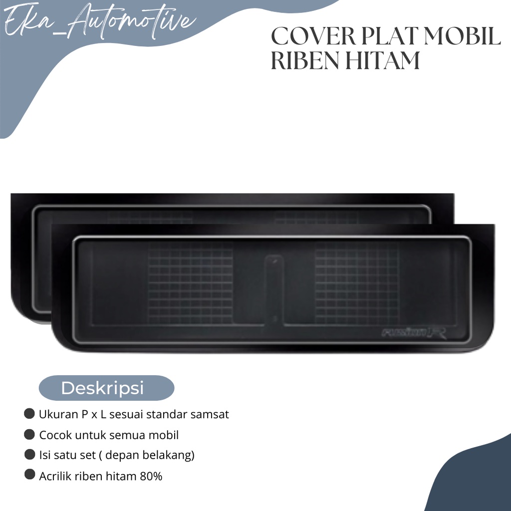 Tatakan plat mobil / Cover plat mobil riben hitam