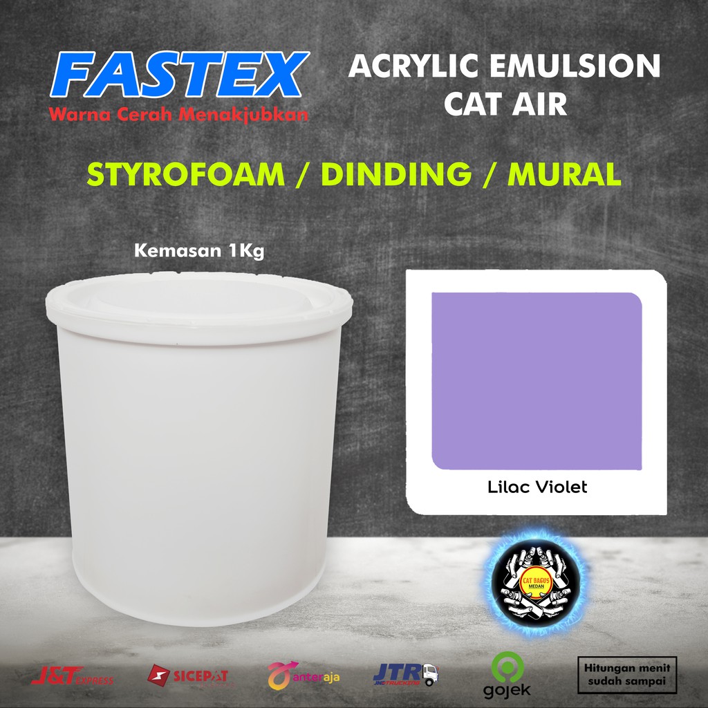 CAT DINDING TEMBOK CAT STEROFOAM 1KG 814 WARNA LILAC VIOLET UNGU BTS PURPLE PASTEL CAT AIR FASTEX KA