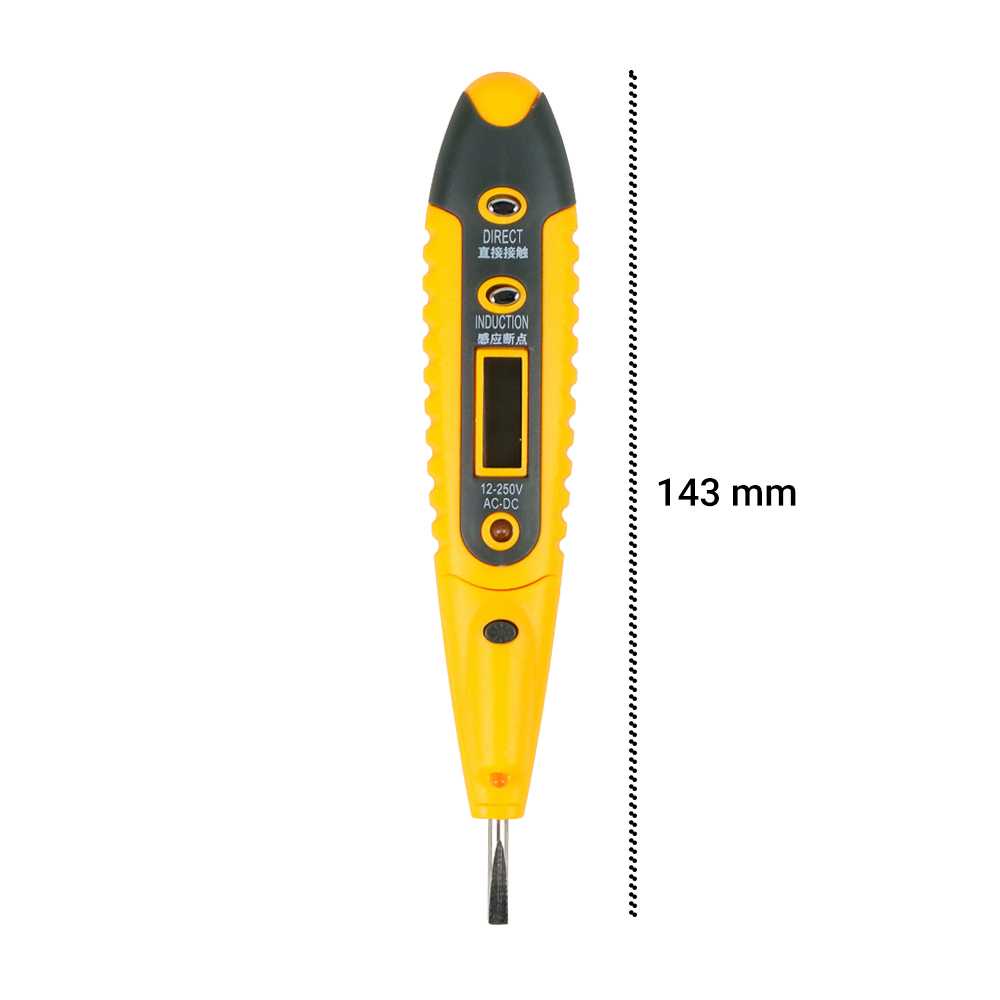 Test Pen Obeng Non Contact AC-DC Voltage Alert Detector 12V-250V LCD LED Senter