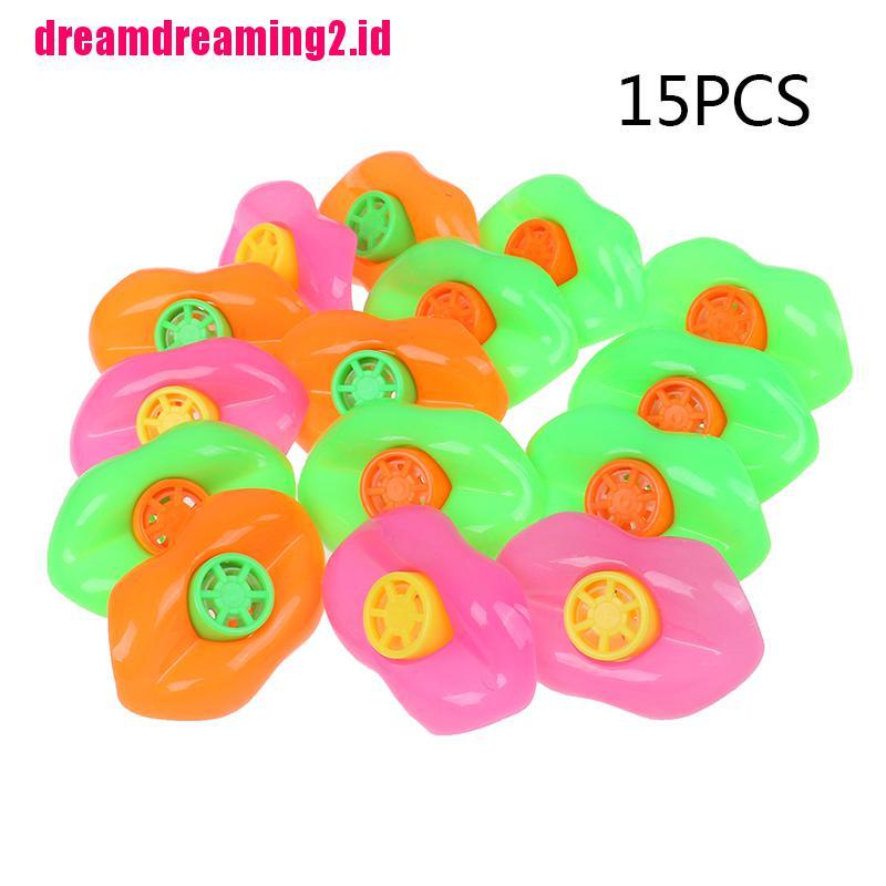 （✔✔❤15pcs Peluit Plastik Bentuk Bibir Untuk Pesta Ulang Tahun Anak