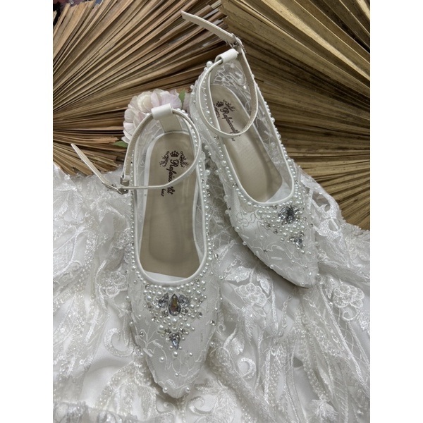 Rafaizoutfit sepatu kiyalara tali putih sepatu wedding putih sepatu cantik 7cm tahu block