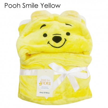 Selimut Topi Karakter Yellow Bear Selimut Bayi Babymaniashop