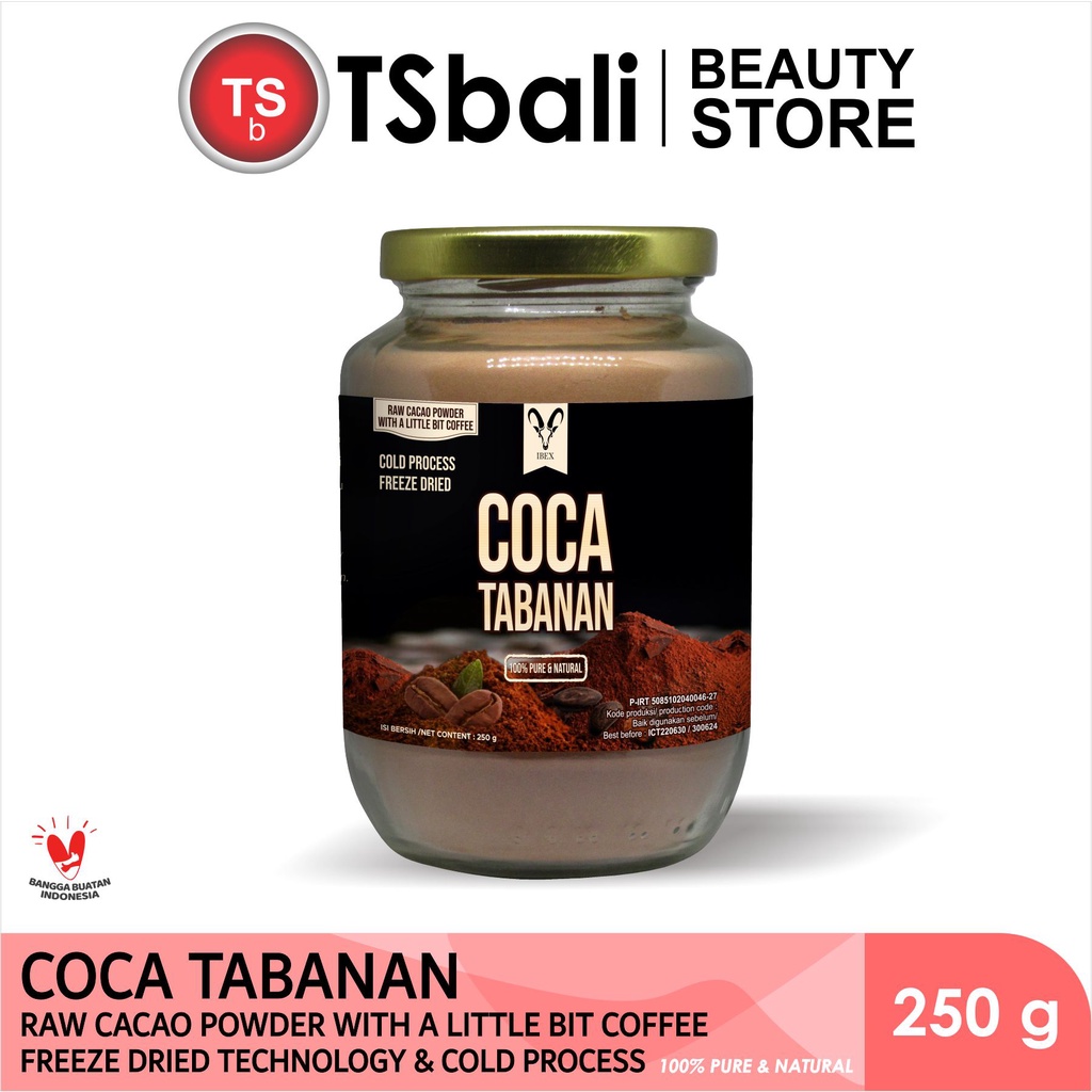 

BUY 2 GET 1 FREE ! IBEX - Coca Tabanan / Raw Cacao Powder with Coffee / Coklat Kopi 250gr