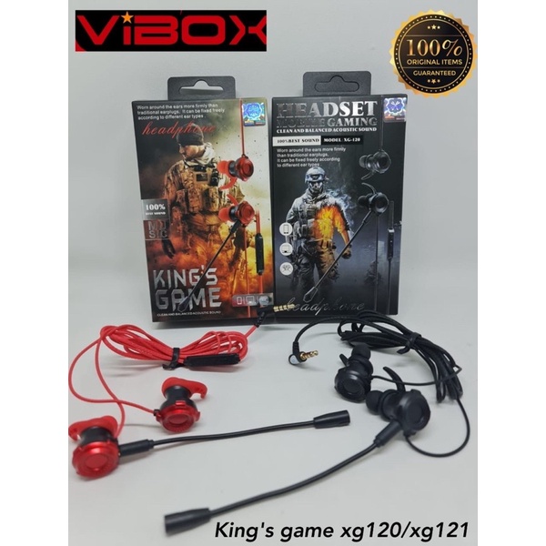 EARPHONE GAMING FOR MOBILE LEGEND XG120/XG121 HEADSET MIC GAMING XG120/XG121