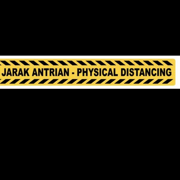 

★ Sticker jarak antrian uk 6,5cm x 50cm ♛