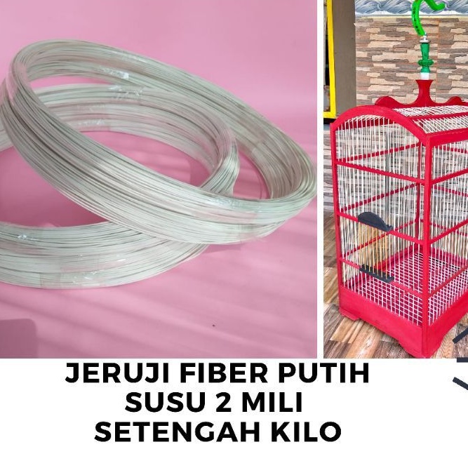 Ruji Jeruji Fiber Rol 2 Mili Putih susu setengah kilo Termurah.