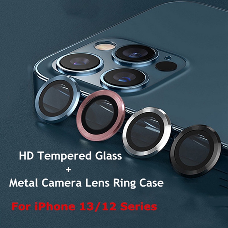 Ring Pelindung Lensa Kamera Bahan Metal Untuk iPhone 11 12 13 pro max 13mini 14 pro