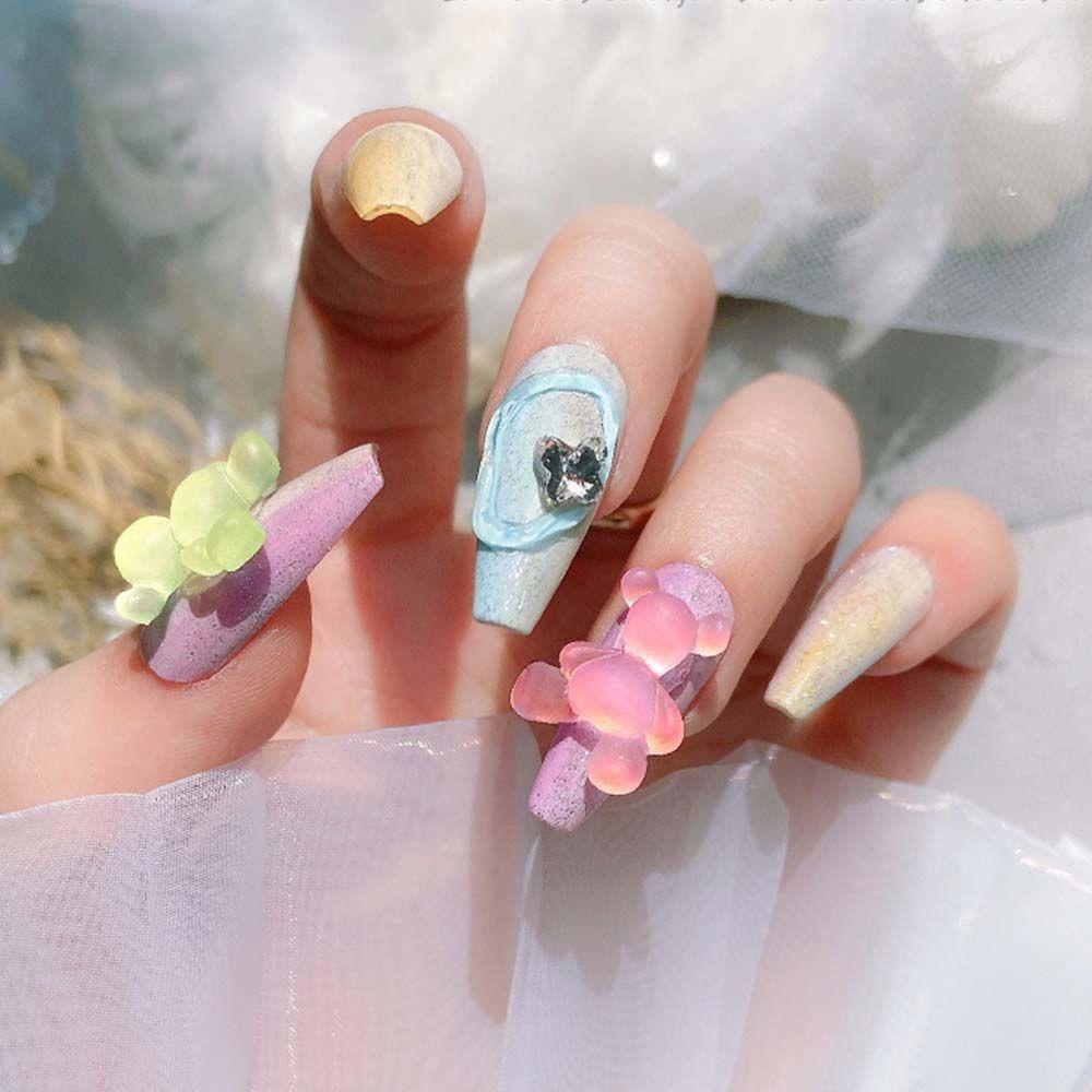 AUGUSTINA Agustina Berubah Warna Pesona Kuku Bercahaya Gadis Kuku Kecantikan Manicure Aksesoris Photochromic DIY Bahan Kuku Nail Art Perhiasan