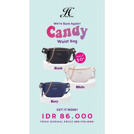 Promo Waistbag Jimshoney candy hanna waistbag original tas pinggang wanita cod