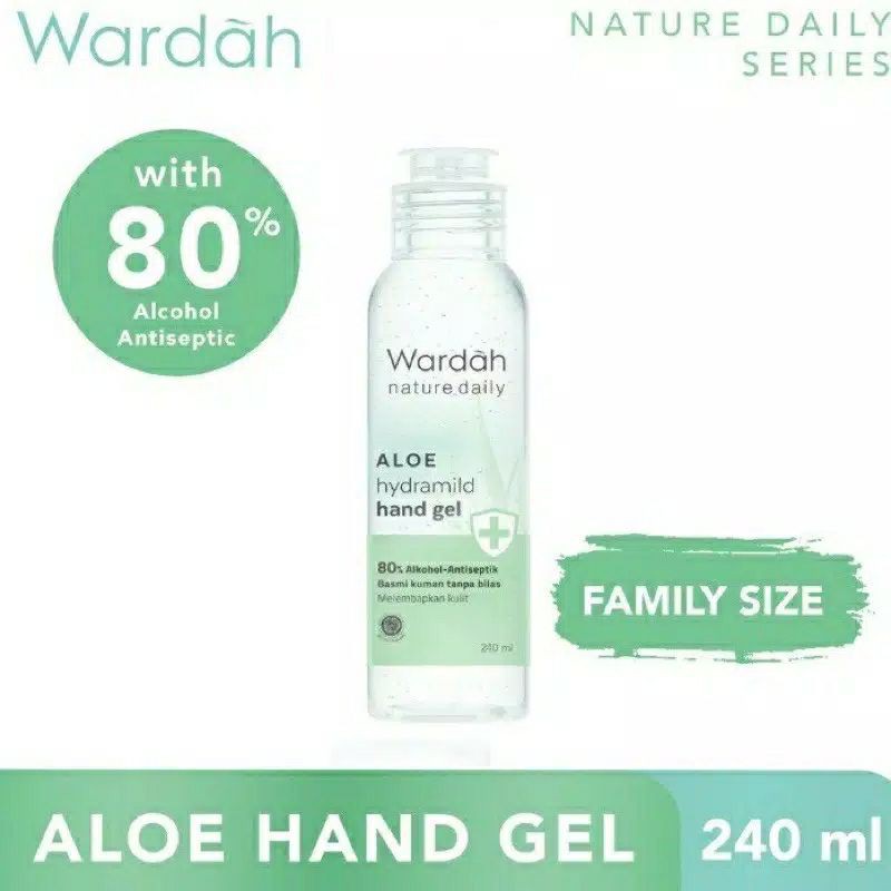 Wardah Aloe Hydramild Hand Gel 80% Alkohol Antiseptik 240ml