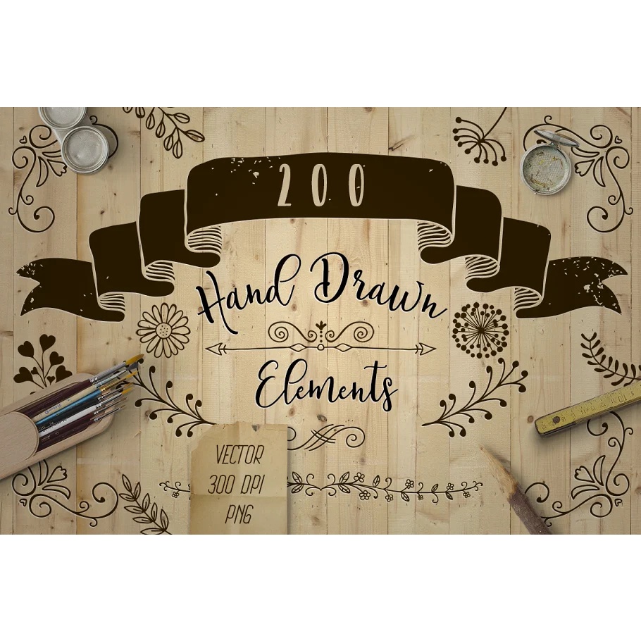 200 Decorative Elements