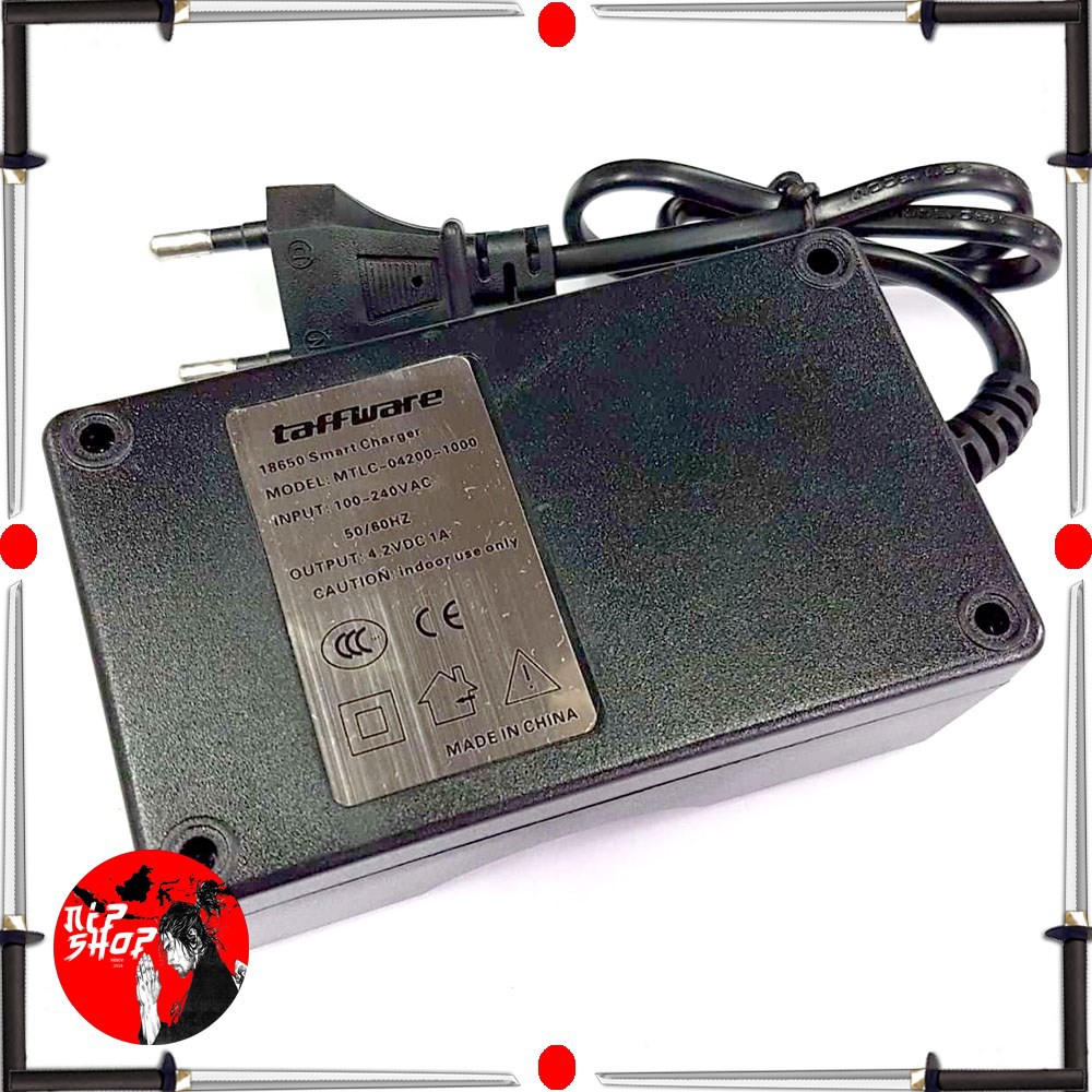 Taffware Charger Baterai Cell Charger 18650 Dual Battery Slot - MTLC-04200-1000 - Black