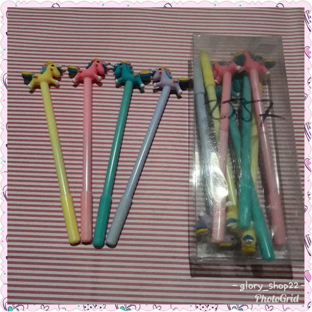 

4 PCS Pulpen gel unicorn/pulpen gel/pulpen/pulpen gel murah/alat tulis