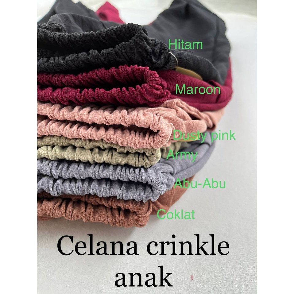 KIYOREN CELANA ANAK PANJANG CRINKLE SUPER PREMIUM CELANA ANAK PEREMPUAN