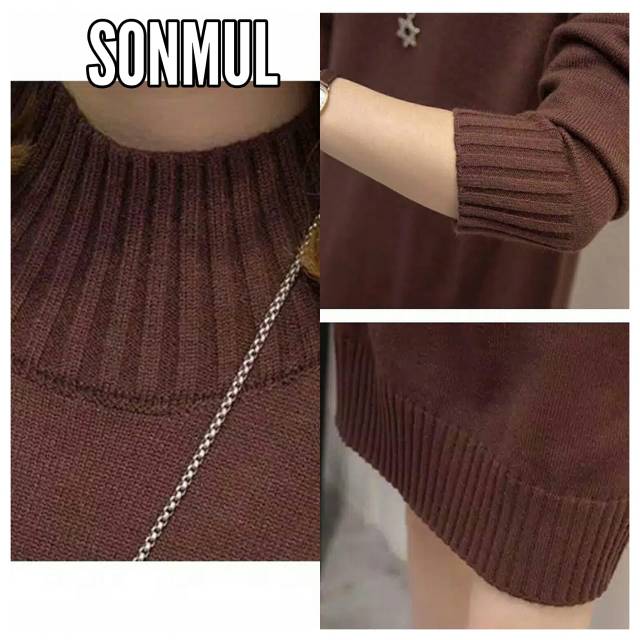 IMPORT WINTER AUTUMN WOMAN VICTORIA KNIT DRESS BAJU RAJUT WANITA MUSIM DINGIN GUGUR