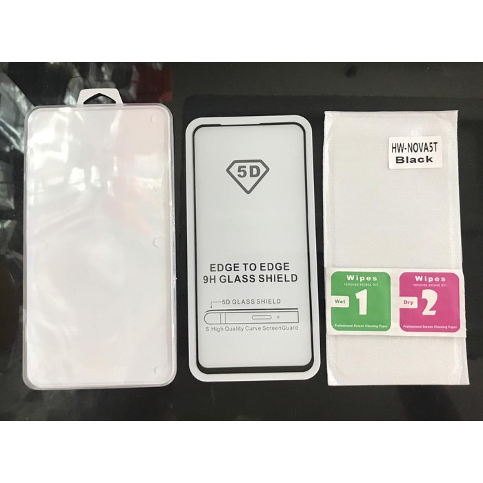 Tempered Glass Full Lem 5D Huawei Nova 5T Full Layar