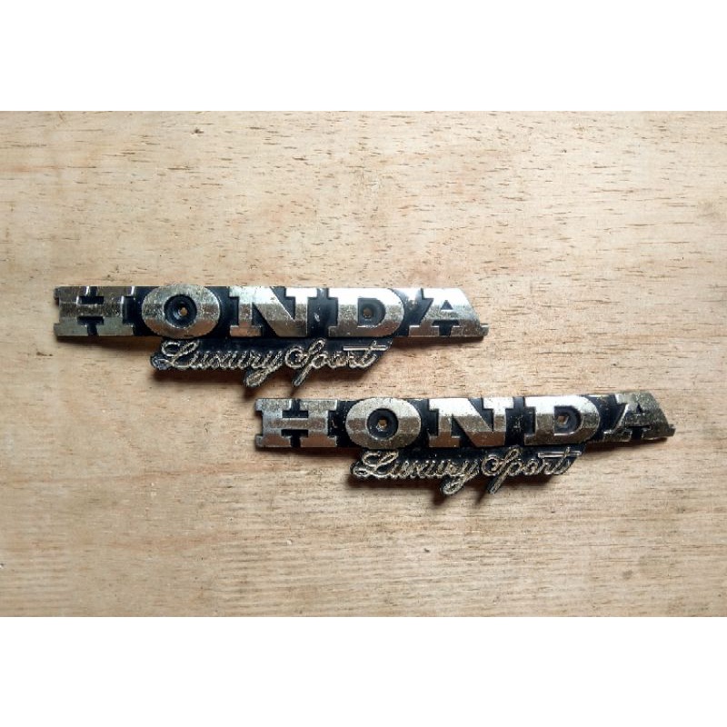 Sepasang Emblem Tangki Tengki Honda GL 100 GL100 Asli Ori Original