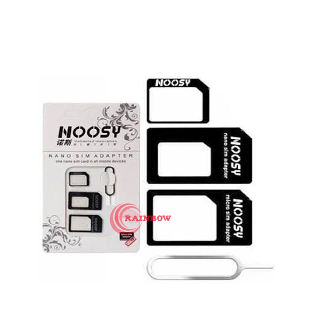 Noosy Sim Adaptor / Adapter 3in1 + Pin / Ejecter /Adapter Sim Noosy murah - warna ACAK/RANDOM