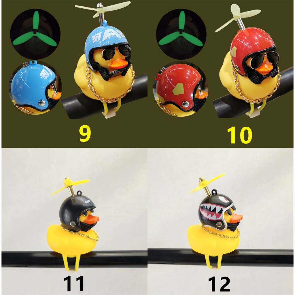 【COD√+READY】Bebek lampu Helm  berbaling mainan bebek berbaling helm LED