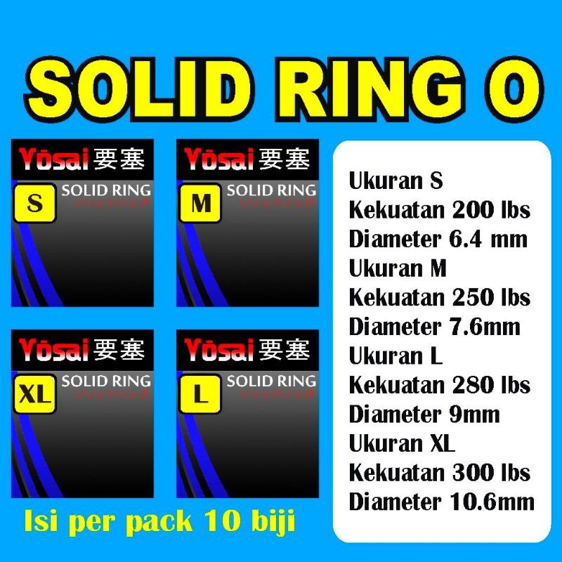 Solid Ring Bulat Ukuran S-M-L-XL untuk Asisst Hook