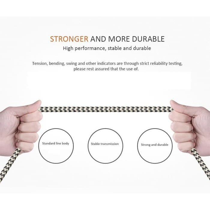 Cable usb lightning choetech ip006-10 data-charge 1m nylon for iphone ipad fast charging
