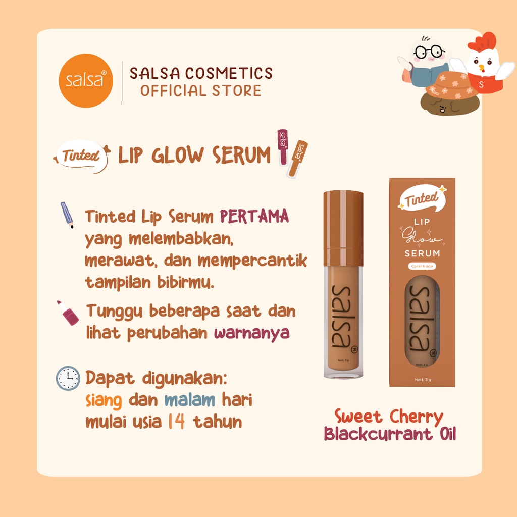 SALSA Lip Glow Serum - Moisturizing Serum Bibir 3gr