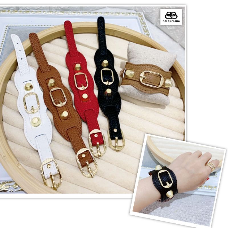 Restok Gelang Kulit Balen Premium Quality Bracelet Branded Band Import tidak karatan 4cm 928