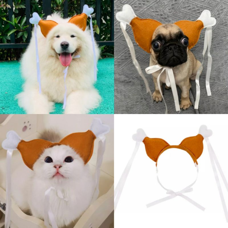 Bando kucing anjing bentuk tulang ayam/drumstick