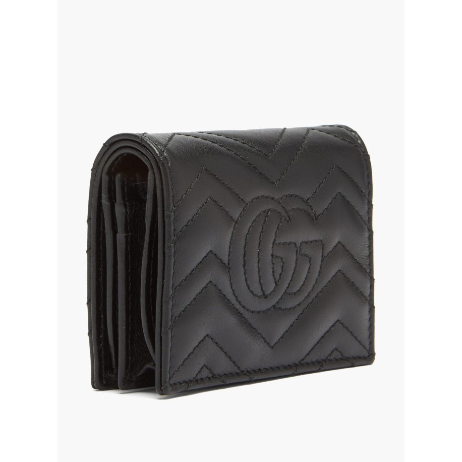 GG Marmont Quilted-leather Wallet - Black 100% Authentic