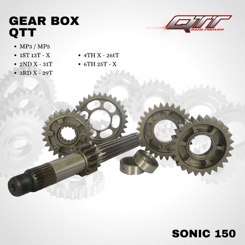 GEARBOX / RASIO SONIC 150 MP3 MP5 QTT RACING