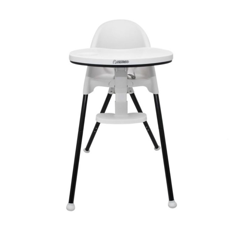 Babyloo kursi makan bayi 2 in 1 teleskopik - putih