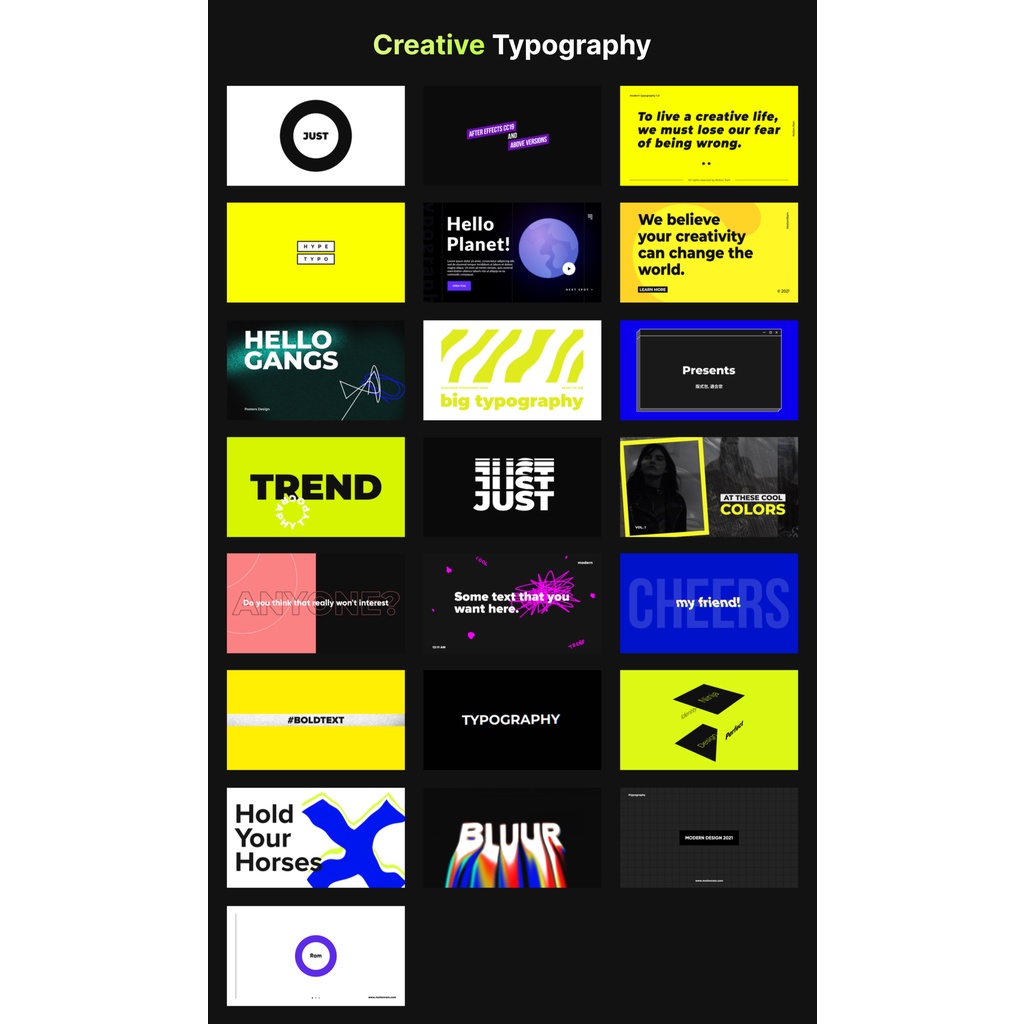 AtomX - Just Typography Pack - After Effect (Extension)