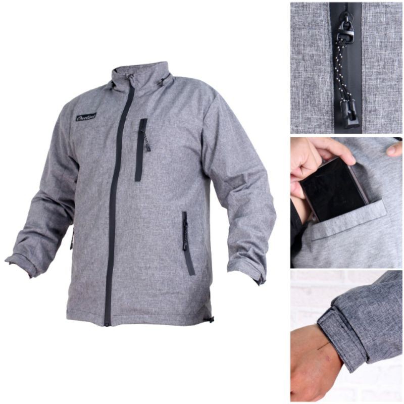 Jaket Pria Hodie Waterproof Distro  Keren Bahan Parasut Terbaru