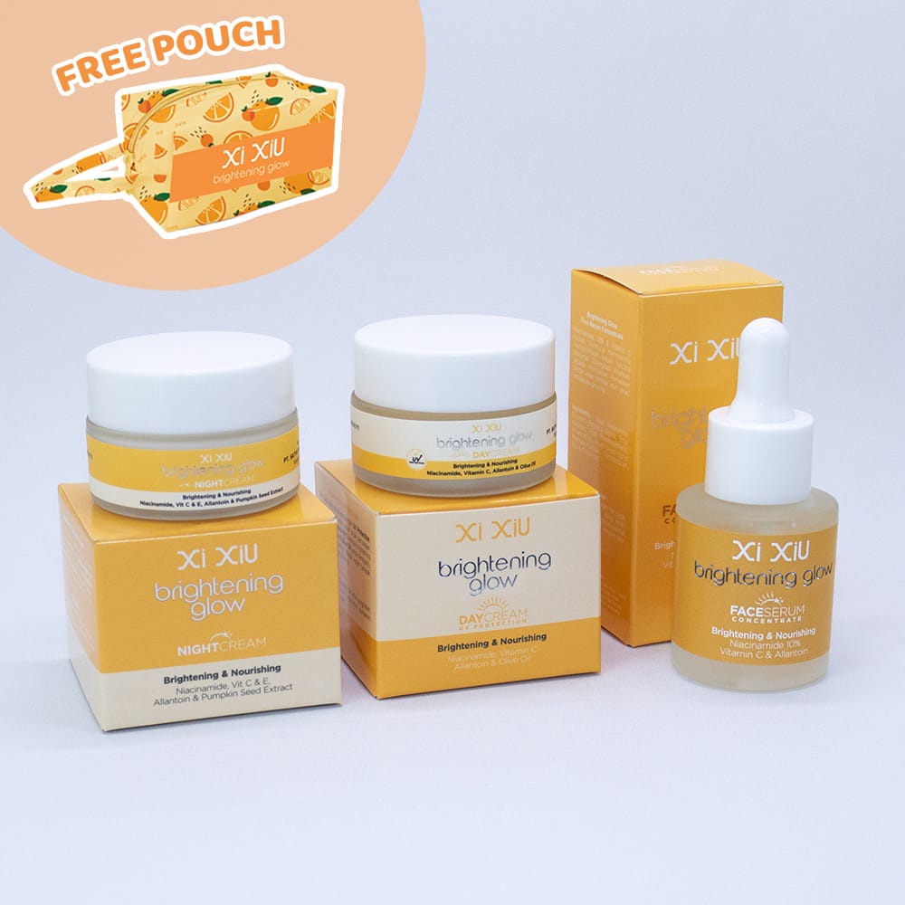 Promo Skincare Serum Muka Wajah satu Set Paket Glowing Glow Cepat Permanen 3 Hari Full Lengkap Ori BPOM Asli Xi Xiu / PAKET HEMAT SKINCARE XI XIU ACNE BRIGHTENING GLOWING ORI BPOM CEPAT 3 HARI FREE POUCH PROMO MURAH