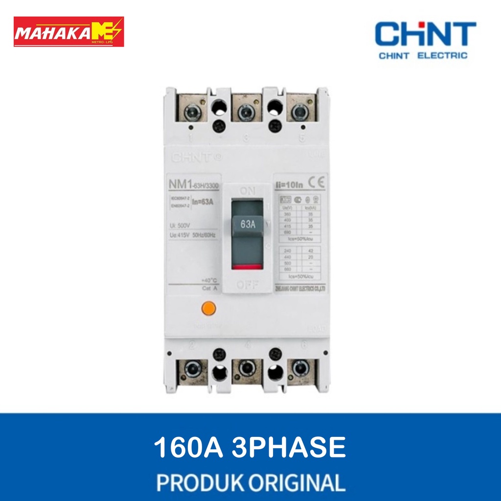 Mccb 160 Ampere 160A 3P Chint