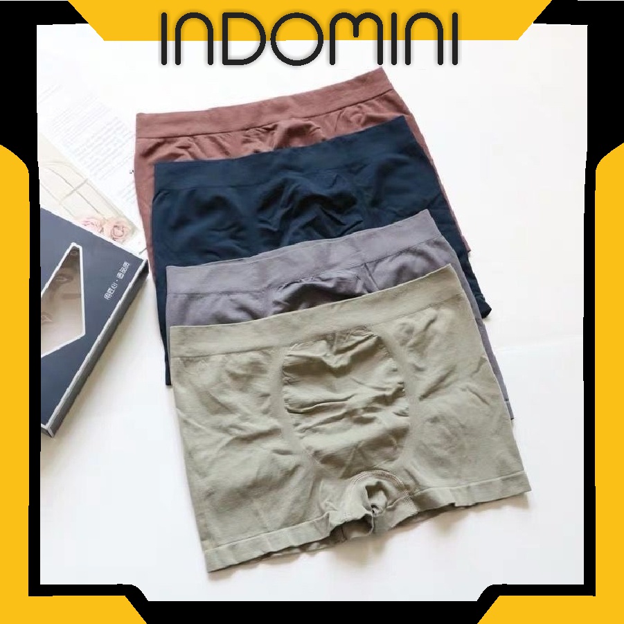 INDOMINI B062 Celana Dalam Pria Import Boxer Polos Cwo